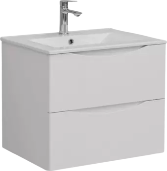 Тумба под раковину без столешницы BOND Cube T01600 60 подвесная, белая глянцевая