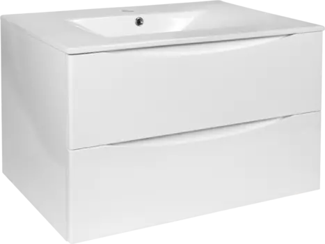 Тумба под раковину без столешницы BOND Cube T01800 80 подвесная, белая глянцевая