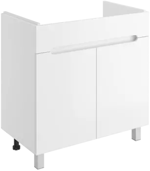 Тумба под раковину без столешницы DIWO Коломна 80 напольная, глянцевая белая