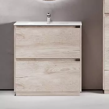Тумба под раковину без столешницы Sancos Libra Floor 80 дуб галифакс натуральный