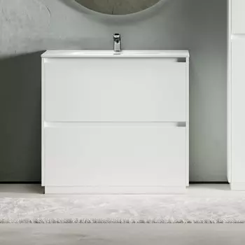 Тумба под раковину без столешницы Sancos Libra Floor 90 белый глянец