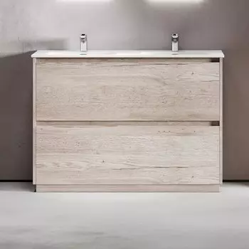 Тумба под раковину без столешницы Sancos Libra Floor 120 двойная, дуб галифакс натуральный