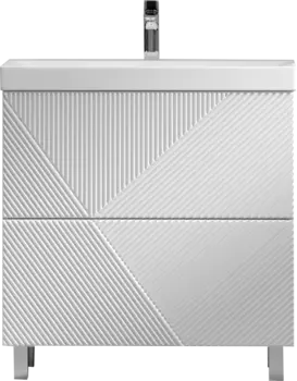 Тумба под раковину без столешницы Velvex Edge 80.2Y напольная, белая