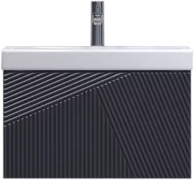 Тумба под раковину без столешницы Velvex Edge 60.1Y подвесная, графит