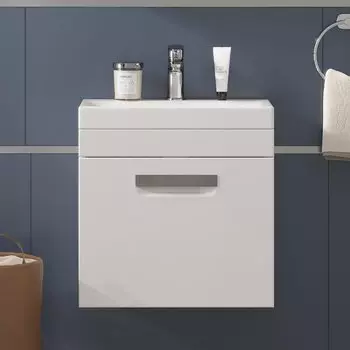 Тумба под раковину без столешницы Velvex Estea 50.1Y белая матовая