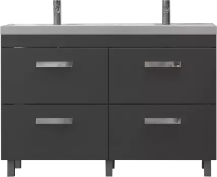 Тумба под раковину без столешницы Velvex Orlando 120 серая