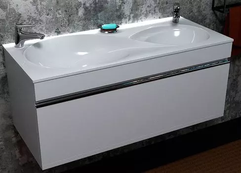 Тумба под раковину без столешницы Velvex Otto 100 подвесная, белая