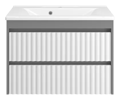 Тумба под раковину Brevita Balaton 80, подвесная, комбинированная