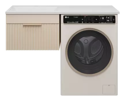 Тумба под раковину Brevita Enfida 60 подвесная, под стиральную машину, бежевая