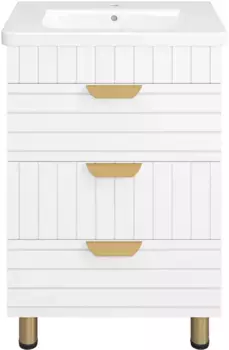 Тумба под раковину Brevita Gloster 60 белый (GLOS-06060-01-2)
