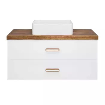 Тумба под раковину Brevita Krona 100 белый (KRO-01100-012Я)