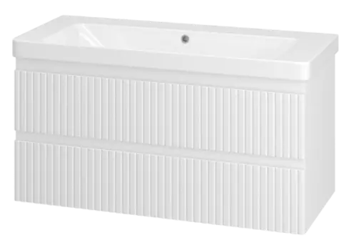 Тумба под раковину Brevita Victory 105 белая матовая