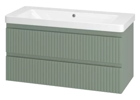 Тумба под раковину Brevita Victory 105 зеленая матовая