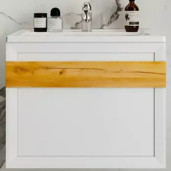 Тумба под раковину Бриклаер Берлин 70 белый глянец (4627125416071)