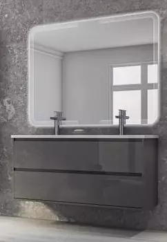 Тумба под раковину Cezares Glass 100х55 черная