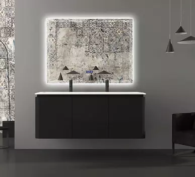 Тумба под раковину Cezares Stylus 140х55 черная матовая