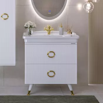 Тумба под раковину Grossman Атрио 85 белый глянец