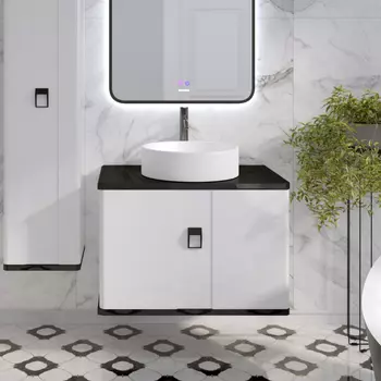 Тумба под раковину Grossman Norma 60 подвесная, белый глянец