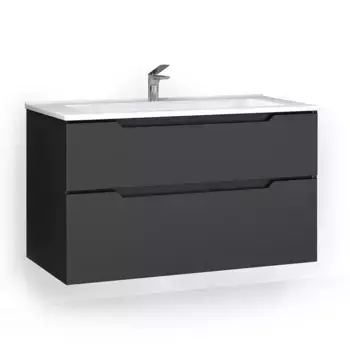 Тумба под раковину Jorno Slide 105, антрацит
