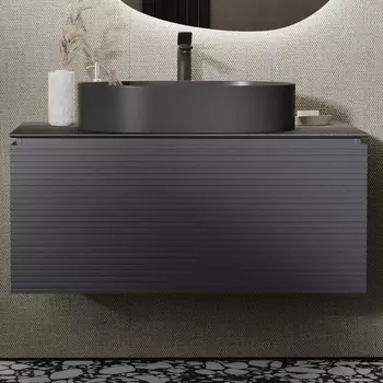 Тумба под раковину Jorno Stone 100 антрацит