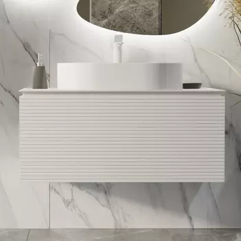 Тумба под раковину Jorno Stone 100 белая