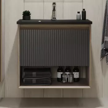 Тумба под раковину Jorno Tossony 70 дуб самдал, антрацит