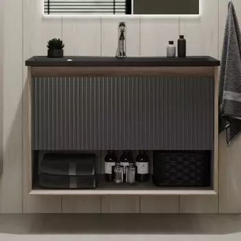 Тумба под раковину Jorno Tossony 90 дуб самдал, антрацит