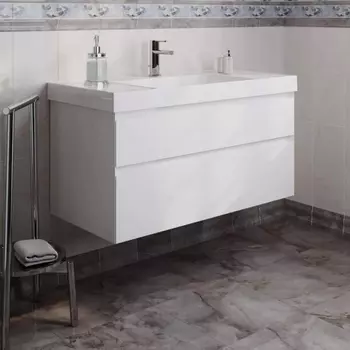 Тумба под раковину KERAMA MARAZZI Cubo 100 подвесная, белая матовая
