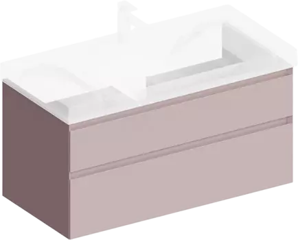Тумба под раковину KERAMA MARAZZI Cubo 100 подвесная, мальва матовая