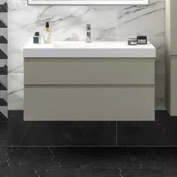 Тумба под раковину KERAMA MARAZZI Cubo 100 подвесная, лимо матовая
