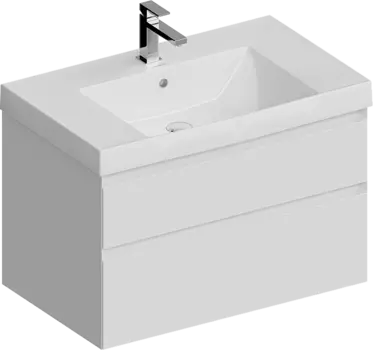 Тумба под раковину KERAMA MARAZZI Cubo 80 подвесная, белая матовая