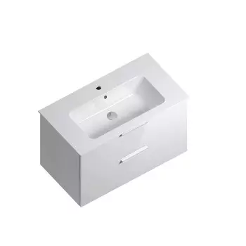 Тумба под раковину KERAMA MARAZZI Piano 85 подвесная, белая глянцевая