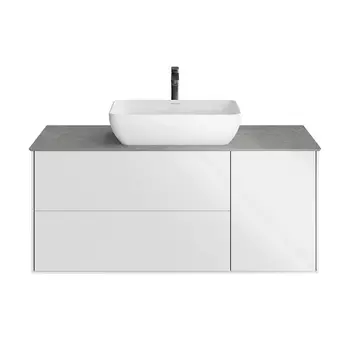 Тумба под раковину KERAMA MARAZZI Plaza Modern 120 подвесная,с ящиками, белая