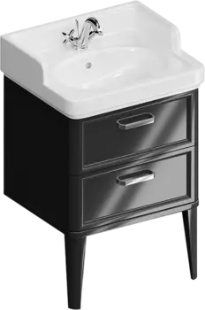 Тумба под раковину KERAMA MARAZZI Pompei N 60 черная, с 2 ящиками
