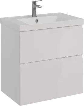 Тумба под раковину Lemark Veon 60 белый глянцевый