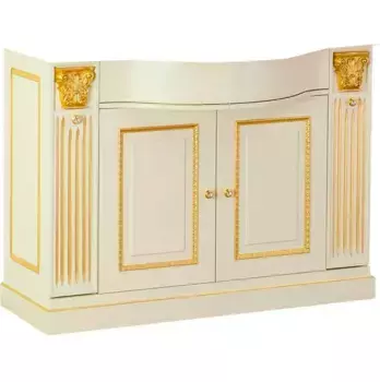 Тумба под раковину Migliore Ravenna 120 бежевая с золотом