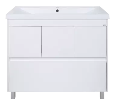 Тумба под раковину Misty Алиса 100 белая глянцевая