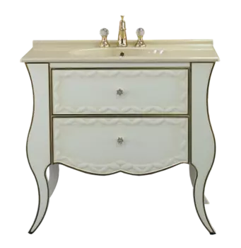 Тумба под раковину Misty Анжелика 80 бежевый, сусальное золото