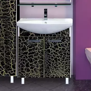 Тумба под раковину Misty Джулия 85 черная, краколет