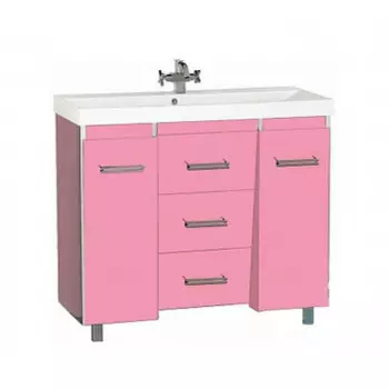 Тумба под раковину Misty Джулия Qvatro 120 розовая глянцевая