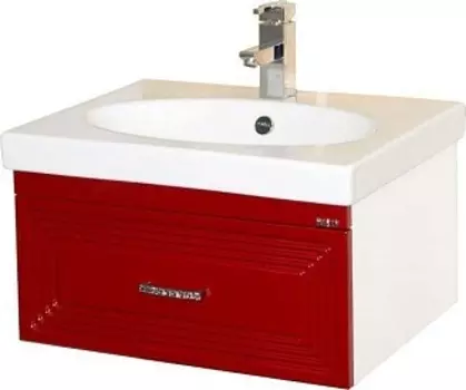 Тумба под раковину Misty Европа 60 красная глянцевая