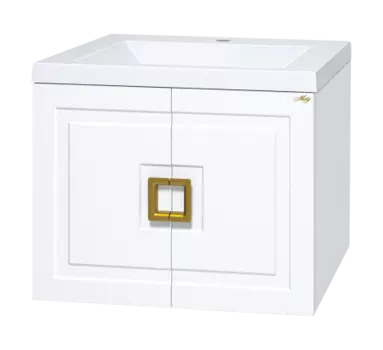 Тумба под раковину Misty Галвер 60 белая глянцевая