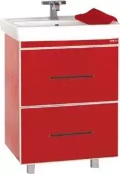 Тумба под раковину Misty Гранд Luxe 70 бордовая кожа croco