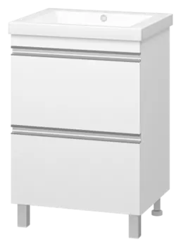 Тумба под раковину Misty Ингрид 60 белая глянцевая