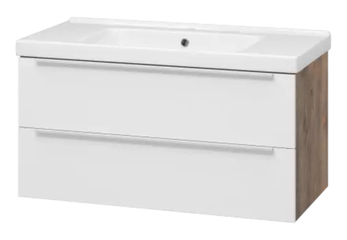 Тумба под раковину Misty Карат 100 светлое дерево матовая