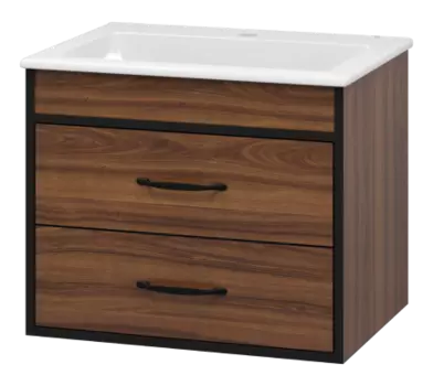 Тумба под раковину Misty Кедр 60 темное дерево