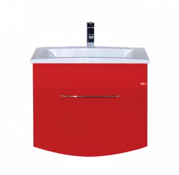 Тумба под раковину Misty Корсика 70 красная глянцевая