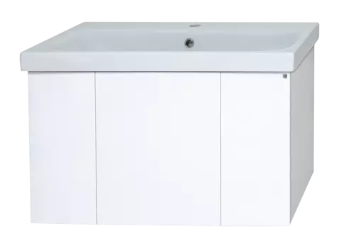 Тумба под раковину Misty Лира 80 белая глянцевая