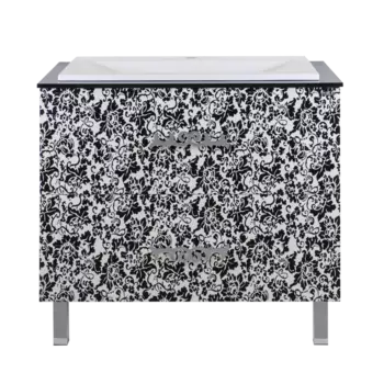 Тумба под раковину Misty Мадлен 80 черно-белая