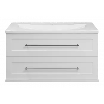 Тумба под раковину Misty Марта 100 белая глянцевая